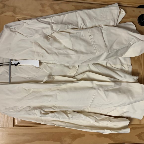 Linen-Blend V-Neck Layered Blazer - Picture 2 of 4